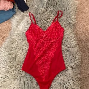 Red body suit